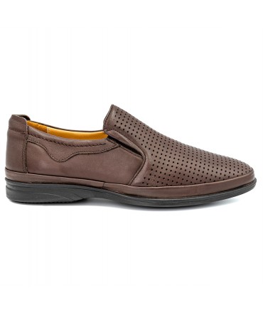 Pantofi barbati casual Goretti, din piele naturala maro B28-651-7